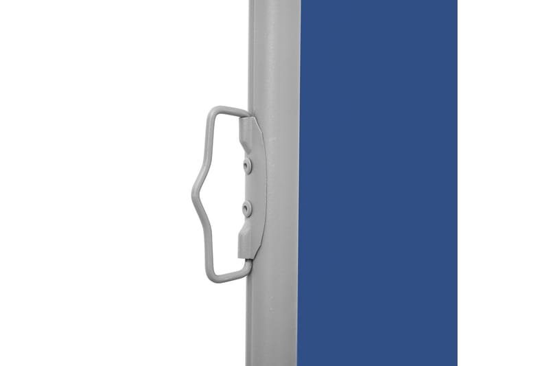 Uttrekkbar sidemarkise 120x600 cm blå - Hagemøbler - Solbeskyttelse - Markiser - Balkongmarkise