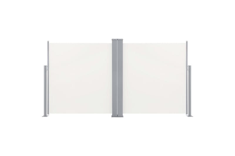 Uttrekkbar sidemarkise 120x600 cm kremhvit - Hagemøbler - Solbeskyttelse - Markiser - Balkongmarkise