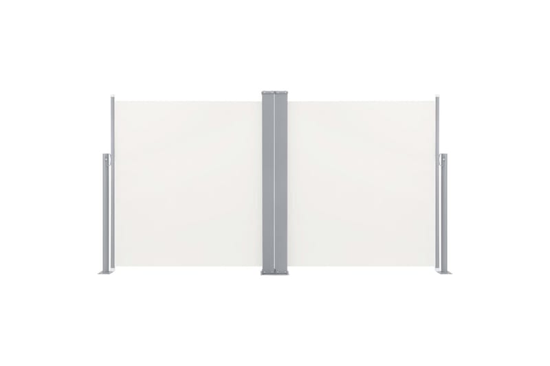 Uttrekkbar sidemarkise 120x600 cm kremhvit - Balkongmarkise - Markiser - Sidemarkise - Balkongbeskyttelse