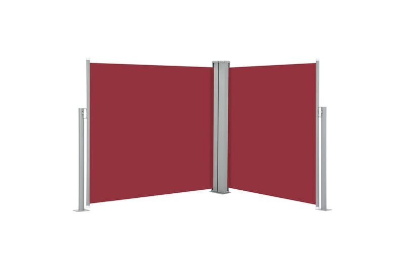 Uttrekkbar sidemarkise 120x600 cm rød - Hagemøbler - Solbeskyttelse - Markiser - Balkongmarkise
