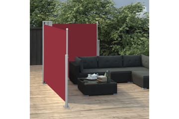 Uttrekkbar sidemarkise 120x600 cm rød - Hagemøbler - Solbeskyttelse - Markiser - Balkongmarkise