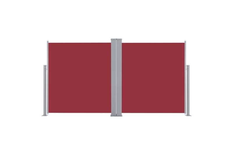 Uttrekkbar sidemarkise 120x600 cm rød - Balkongmarkise - Markiser - Sidemarkise - Balkongbeskyttelse