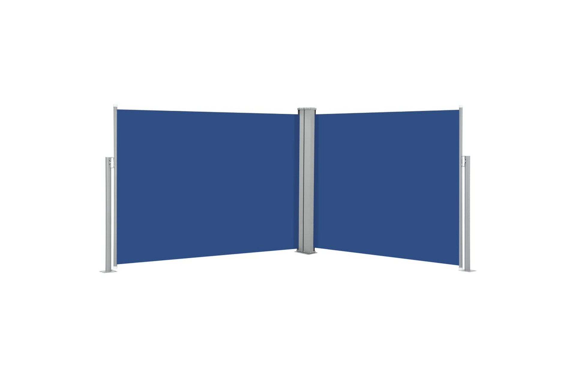 Uttrekkbar sidemarkise 140x1000 cm blå - Hagemøbler - Solbeskyttelse - Markiser - Balkongmarkise