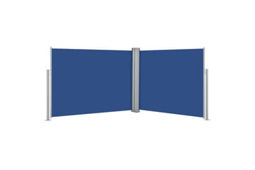 Uttrekkbar sidemarkise 140x1000 cm blå - Hagemøbler - Solbeskyttelse - Markiser - Balkongmarkise