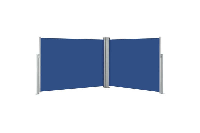 Uttrekkbar sidemarkise 140x1000 cm blå - Balkongmarkise - Markiser - Sidemarkise - Balkongbeskyttelse