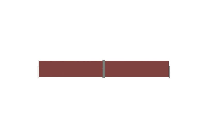 Uttrekkbar sidemarkise 140x1000 cm brun - Brun - Balkongmarkise - Markiser - Sidemarkise - Balkongbeskyttelse