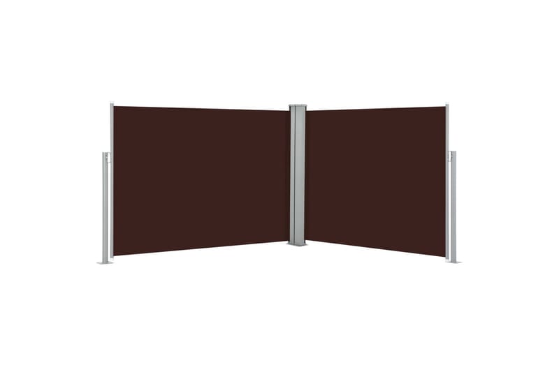 Uttrekkbar sidemarkise 140x1000 cm brun - Hagemøbler - Solbeskyttelse - Markiser - Balkongmarkise