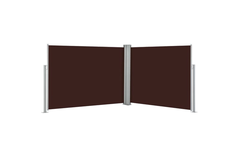 Uttrekkbar sidemarkise 140x1000 cm brun - Balkongmarkise - Markiser - Sidemarkise - Balkongbeskyttelse