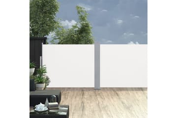 Uttrekkbar sidemarkise 140x1000 cm kremhvit - Hagemøbler - Solbeskyttelse - Markiser - Balkongmarkise