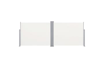 Uttrekkbar sidemarkise 140x1000 cm kremhvit - Hagemøbler - Solbeskyttelse - Markiser - Balkongmarkise