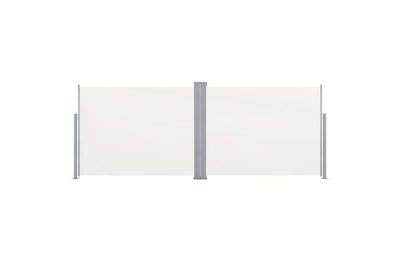 Uttrekkbar sidemarkise 140x1000 cm kremhvit - Hagemøbler - Solbeskyttelse - Markiser - Balkongmarkise
