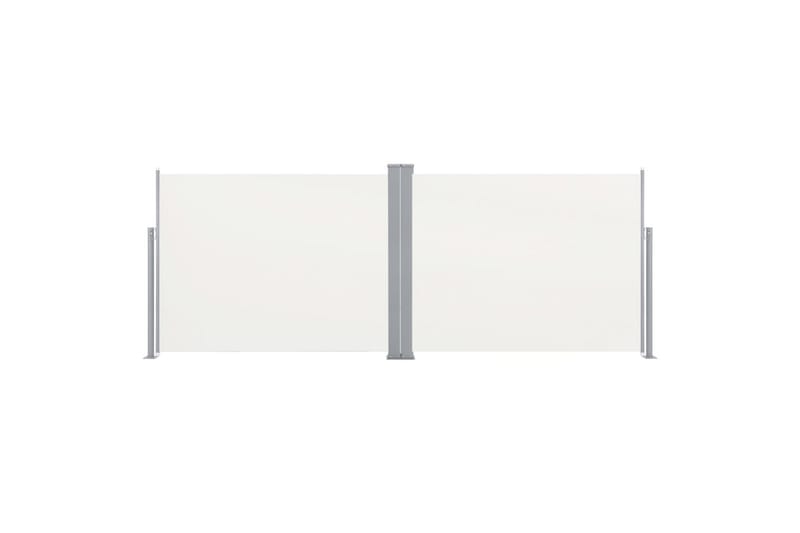 Uttrekkbar sidemarkise 140x1000 cm kremhvit - Balkongmarkise - Markiser - Sidemarkise - Balkongbeskyttelse