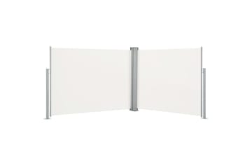 Uttrekkbar sidemarkise 140x1000 cm kremhvit - Hagemøbler - Solbeskyttelse - Markiser - Balkongmarkise
