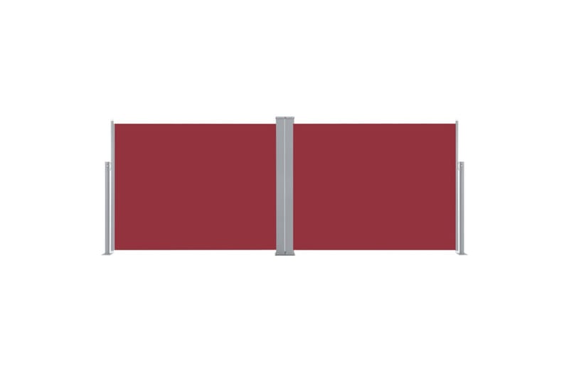 Uttrekkbar sidemarkise 140x1000 cm rød - Markiser - Balkongmarkise - Balkongbeskyttelse - Sidemarkise