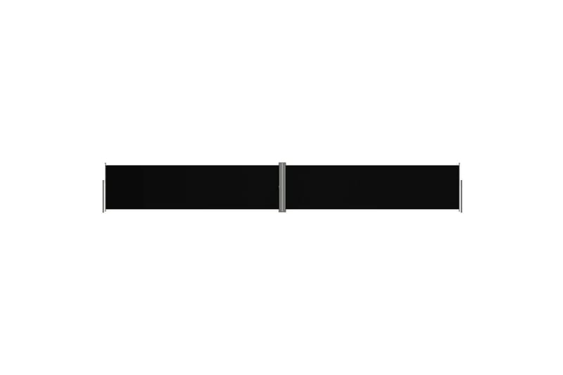 Uttrekkbar sidemarkise 140x1000 cm svart - Svart - Balkongmarkise - Markiser - Sidemarkise - Balkongbeskyttelse