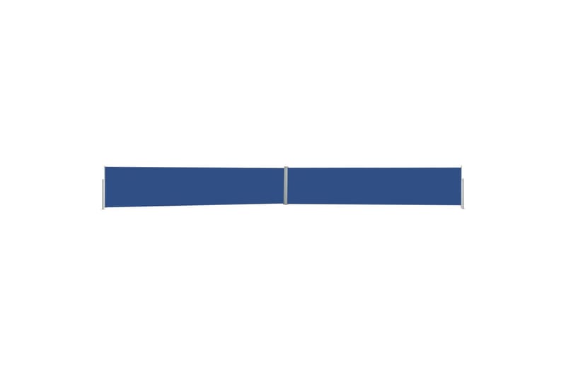 Uttrekkbar sidemarkise 140x1200 cm blå - Blå - Balkongmarkise - Markiser - Sidemarkise - Balkongbeskyttelse
