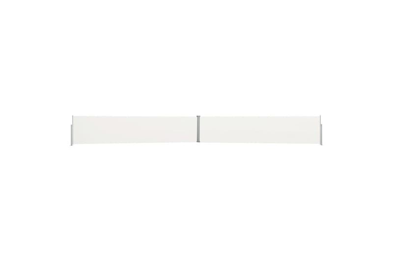 Uttrekkbar sidemarkise 140x1200 cm kremhvit - Krem - Hagemøbler - Solbeskyttelse - Markiser - Balkongmarkise