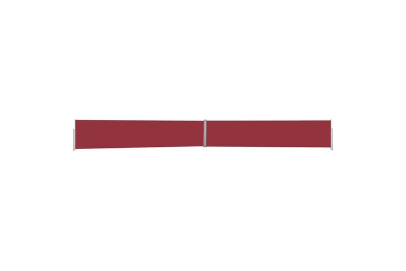 Uttrekkbar sidemarkise 140x1200 cm rød - Rød - Balkongmarkise - Markiser - Sidemarkise - Balkongbeskyttelse