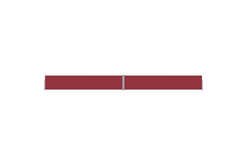 Uttrekkbar sidemarkise 140x1200 cm rød - Rød - Balkongmarkise - Markiser - Sidemarkise - Balkongbeskyttelse
