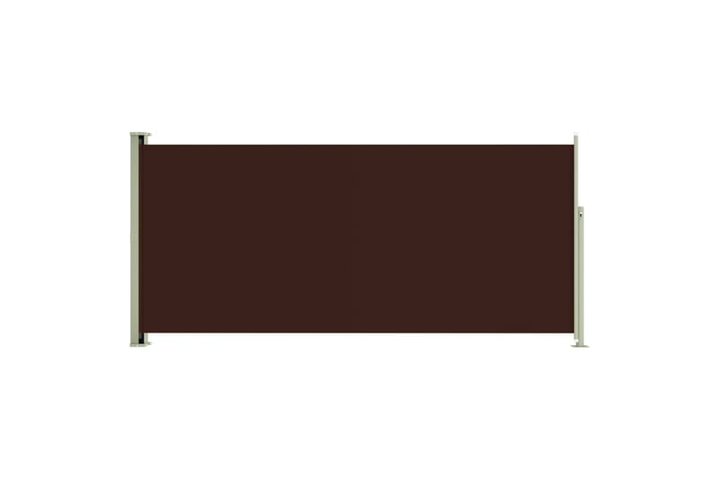 Uttrekkbar sidemarkise 140x300 cm brun - Brun - Hagemøbler - Solbeskyttelse - Markiser - Balkongmarkise