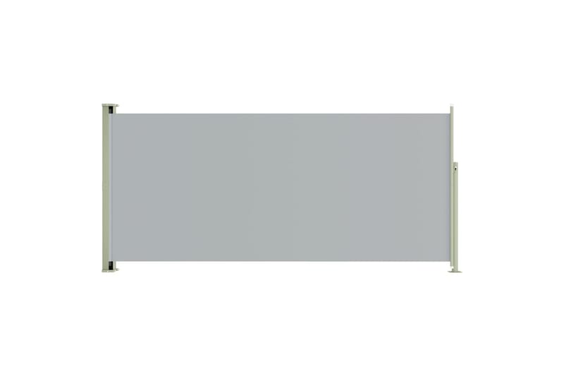 Uttrekkbar sidemarkise 140x300 cm grå - Grå - Balkongmarkise - Markiser - Sidemarkise - Balkongbeskyttelse