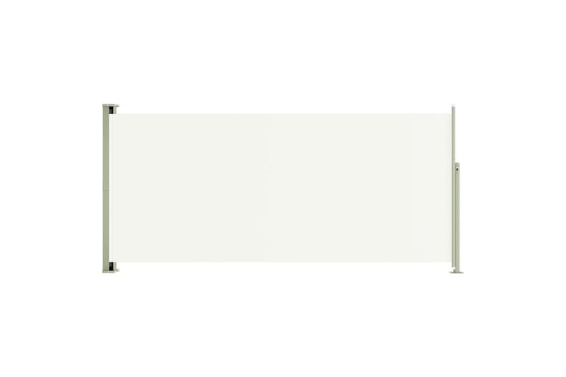 Uttrekkbar sidemarkise 140x300 cm kremhvit - Krem - Hagemøbler - Solbeskyttelse - Markiser - Balkongmarkise