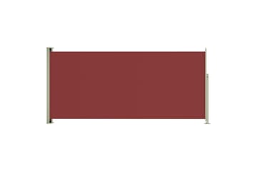 Uttrekkbar sidemarkise 140x300 cm rød - Rød - Hagemøbler - Solbeskyttelse - Markiser - Balkongmarkise