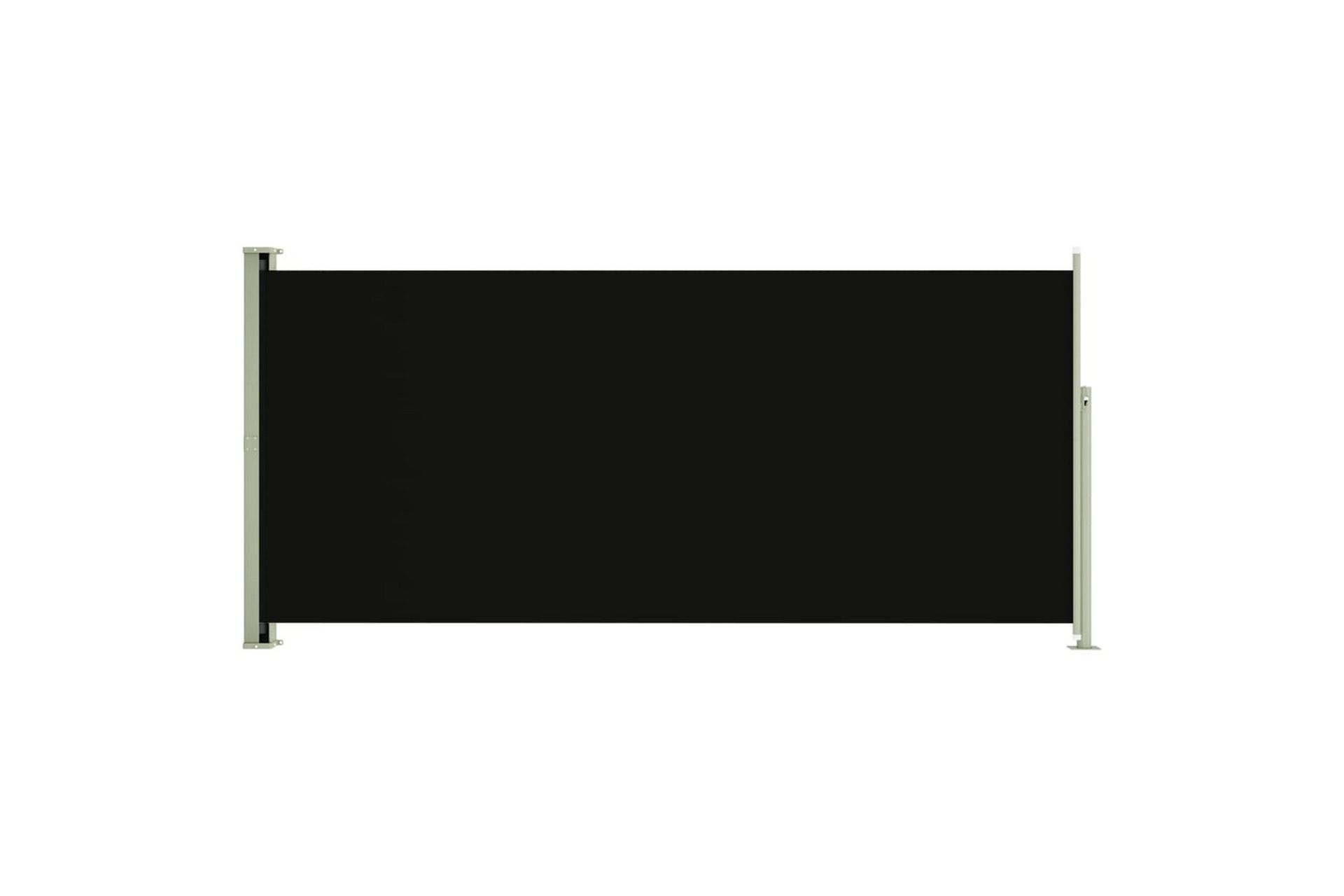 Uttrekkbar sidemarkise 140x300 cm svart - Svart - Hagemøbler - Solbeskyttelse - Markiser - Balkongmarkise
