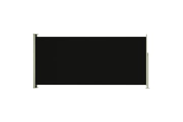 Uttrekkbar sidemarkise 140x300 cm svart - Svart - Hagemøbler - Solbeskyttelse - Markiser - Balkongmarkise