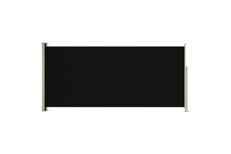 Uttrekkbar sidemarkise 140x300 cm svart - Svart - Hagemøbler - Solbeskyttelse - Markiser - Balkongmarkise
