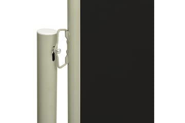Uttrekkbar sidemarkise 140x300 cm svart - Svart - Hagemøbler - Solbeskyttelse - Markiser - Balkongmarkise