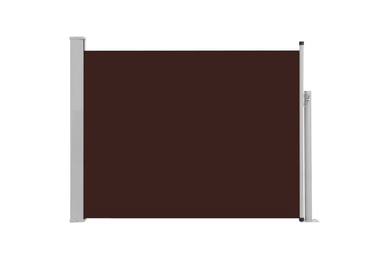 Uttrekkbar sidemarkise 140x500 cm brun - Hagemøbler - Solbeskyttelse - Markiser - Balkongmarkise