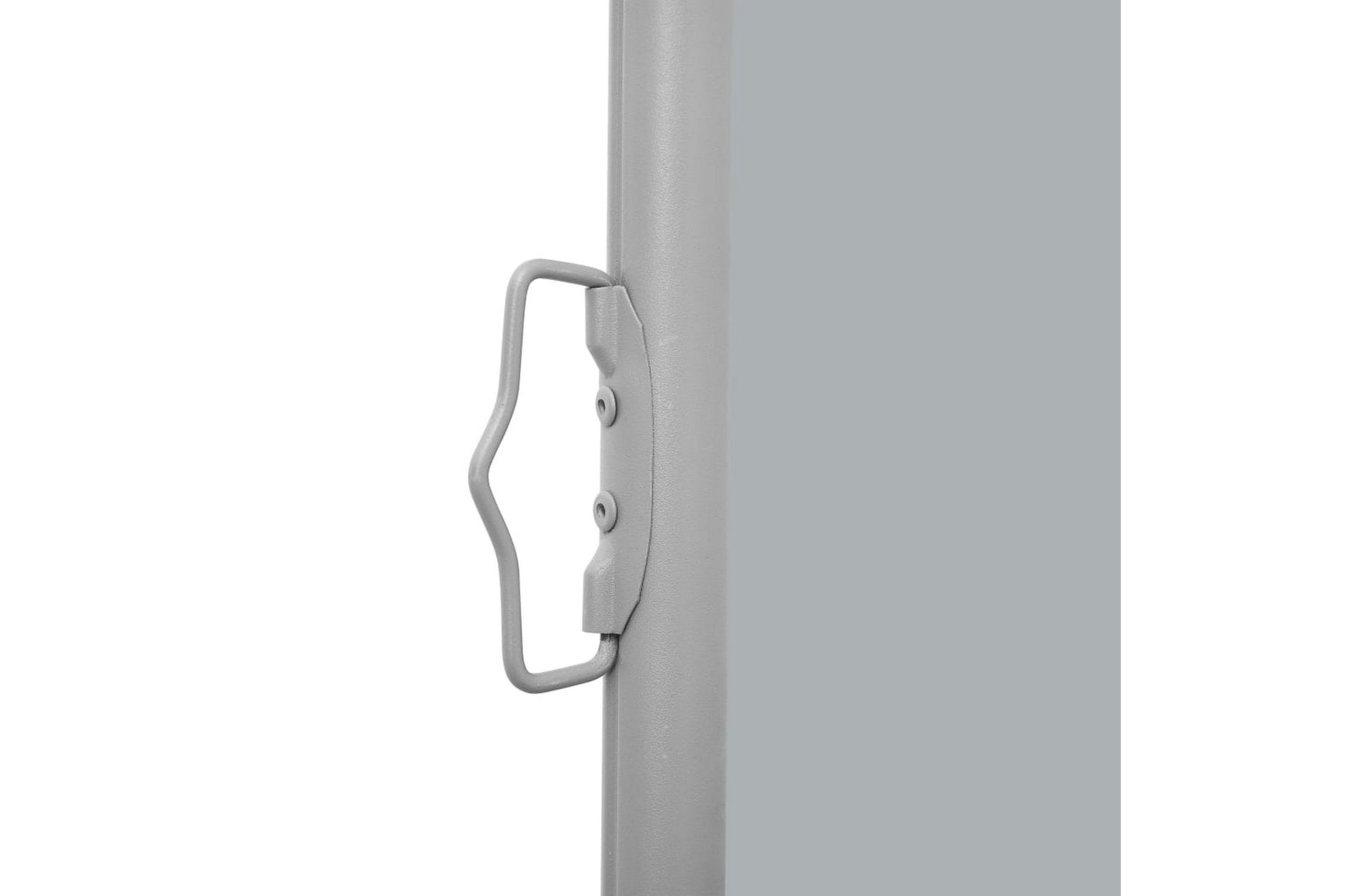 Uttrekkbar sidemarkise 140x500 cm grå - Hagemøbler - Solbeskyttelse - Markiser - Balkongmarkise