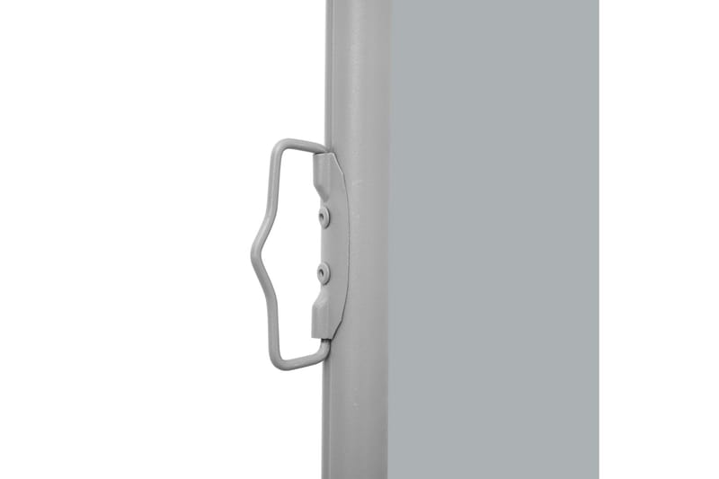 Uttrekkbar sidemarkise 140x500 cm grå - Hagemøbler - Solbeskyttelse - Markiser - Balkongmarkise