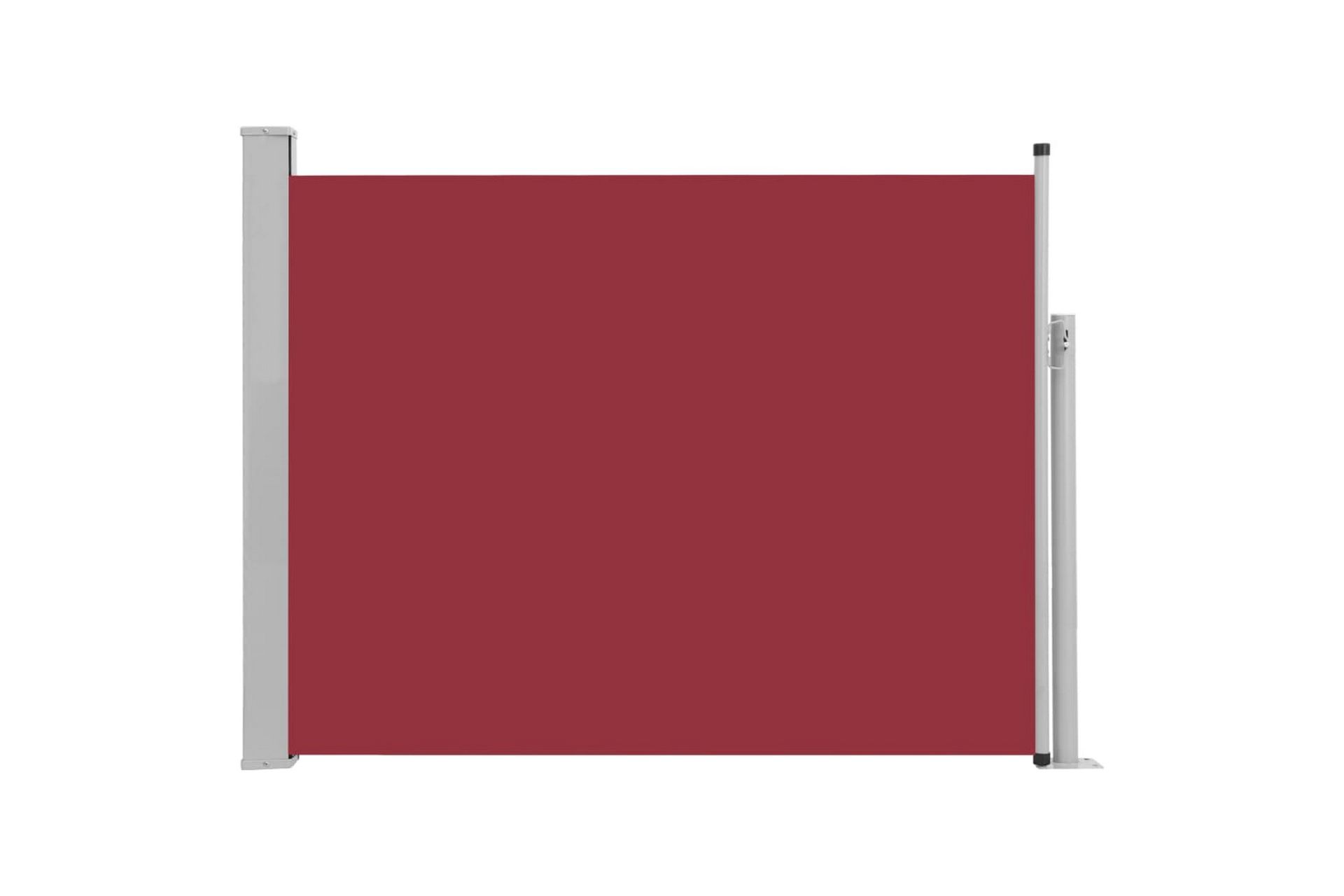 Uttrekkbar sidemarkise 140x500 cm rød - Hagemøbler - Solbeskyttelse - Markiser - Balkongmarkise
