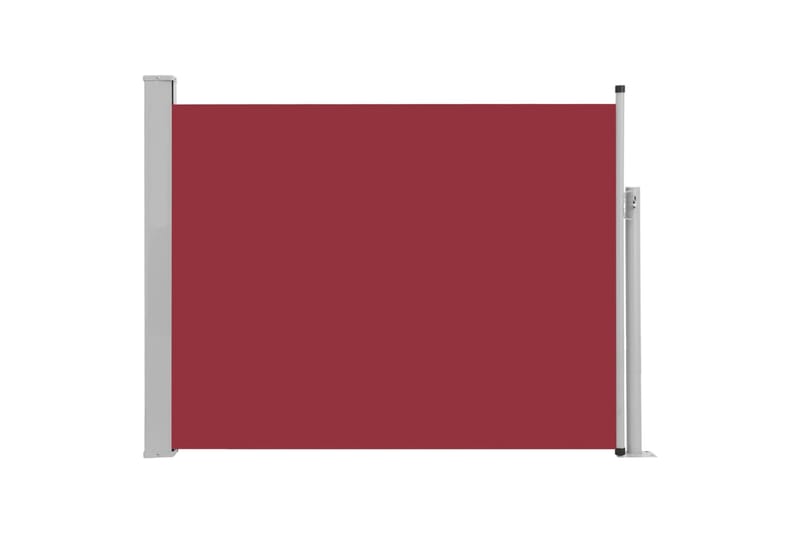 Uttrekkbar sidemarkise 140x500 cm rød - Hagemøbler - Solbeskyttelse - Markiser - Balkongmarkise