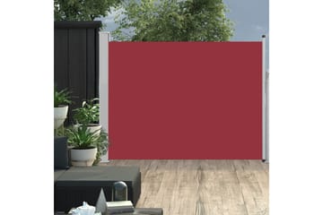 Uttrekkbar sidemarkise 140x500 cm rød - Hagemøbler - Solbeskyttelse - Markiser - Balkongmarkise