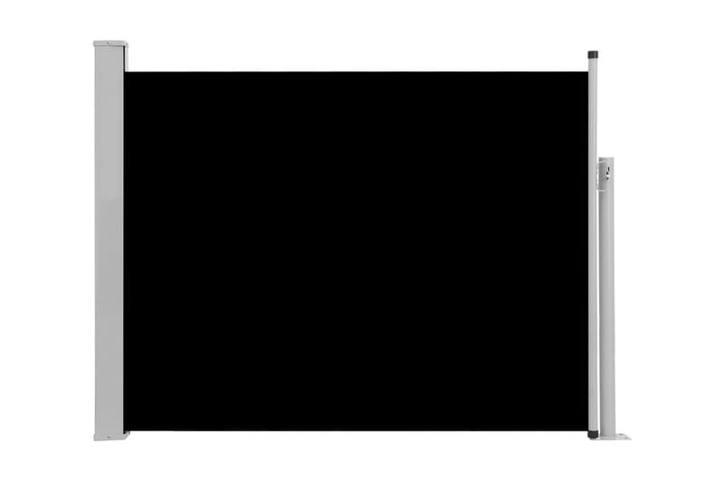 Uttrekkbar sidemarkise 140x500 cm svart - Balkongmarkise - Markiser - Sidemarkise - Balkongbeskyttelse