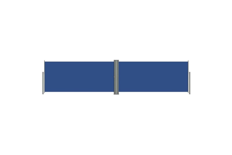 Uttrekkbar sidemarkise 140x600 cm blå - Blå - Balkongmarkise - Markiser - Sidemarkise - Balkongbeskyttelse
