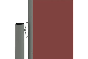 Uttrekkbar sidemarkise 140x600 cm brun - Brun - Hagemøbler - Solbeskyttelse - Markiser - Balkongmarkise