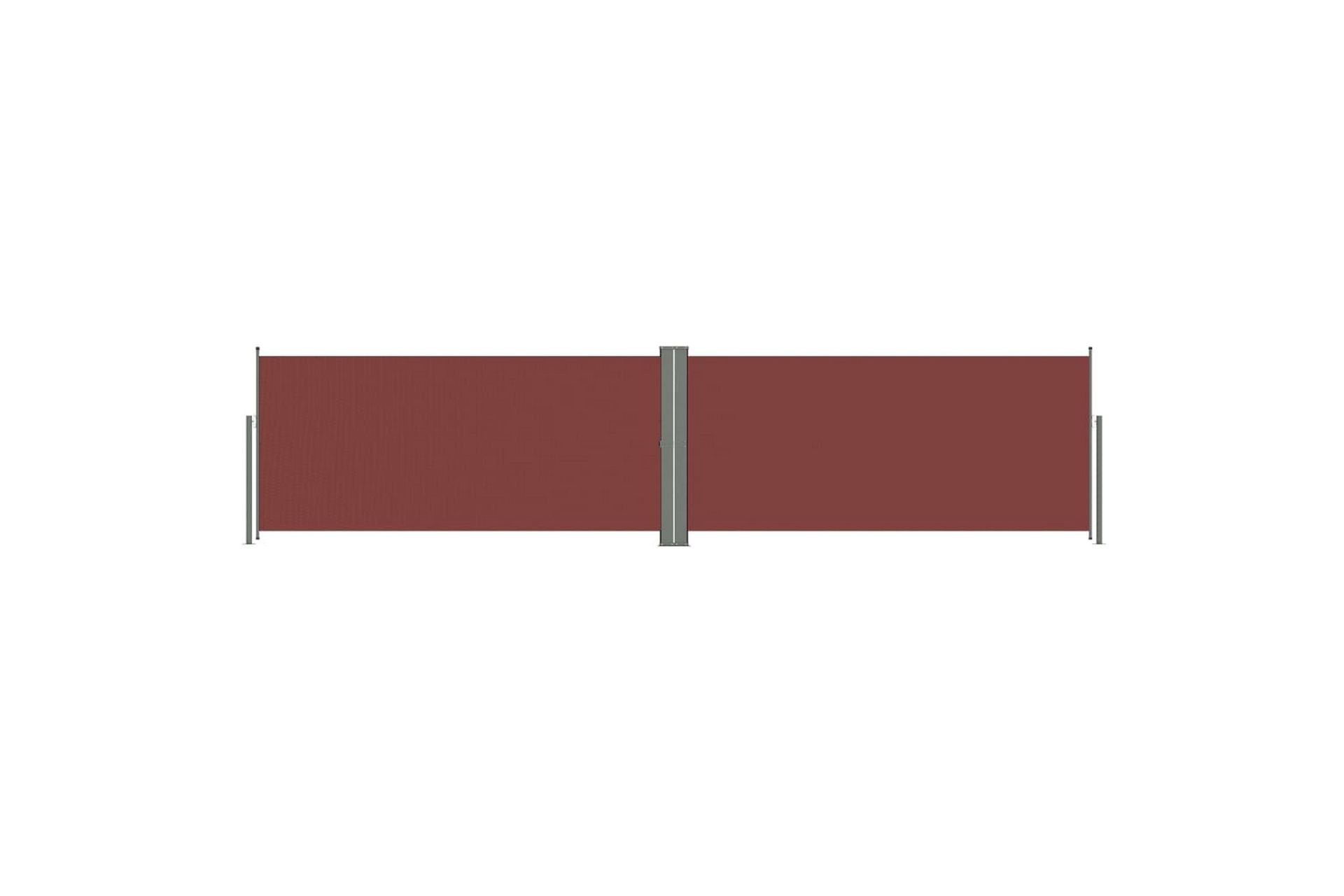 Uttrekkbar sidemarkise 140x600 cm brun - Brun - Hagemøbler - Solbeskyttelse - Markiser - Balkongmarkise