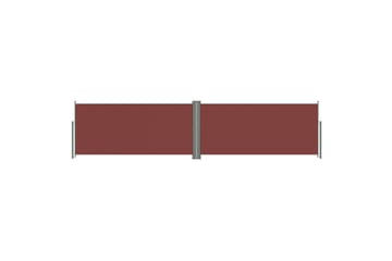 Uttrekkbar sidemarkise 140x600 cm brun - Brun - Hagemøbler - Solbeskyttelse - Markiser - Balkongmarkise