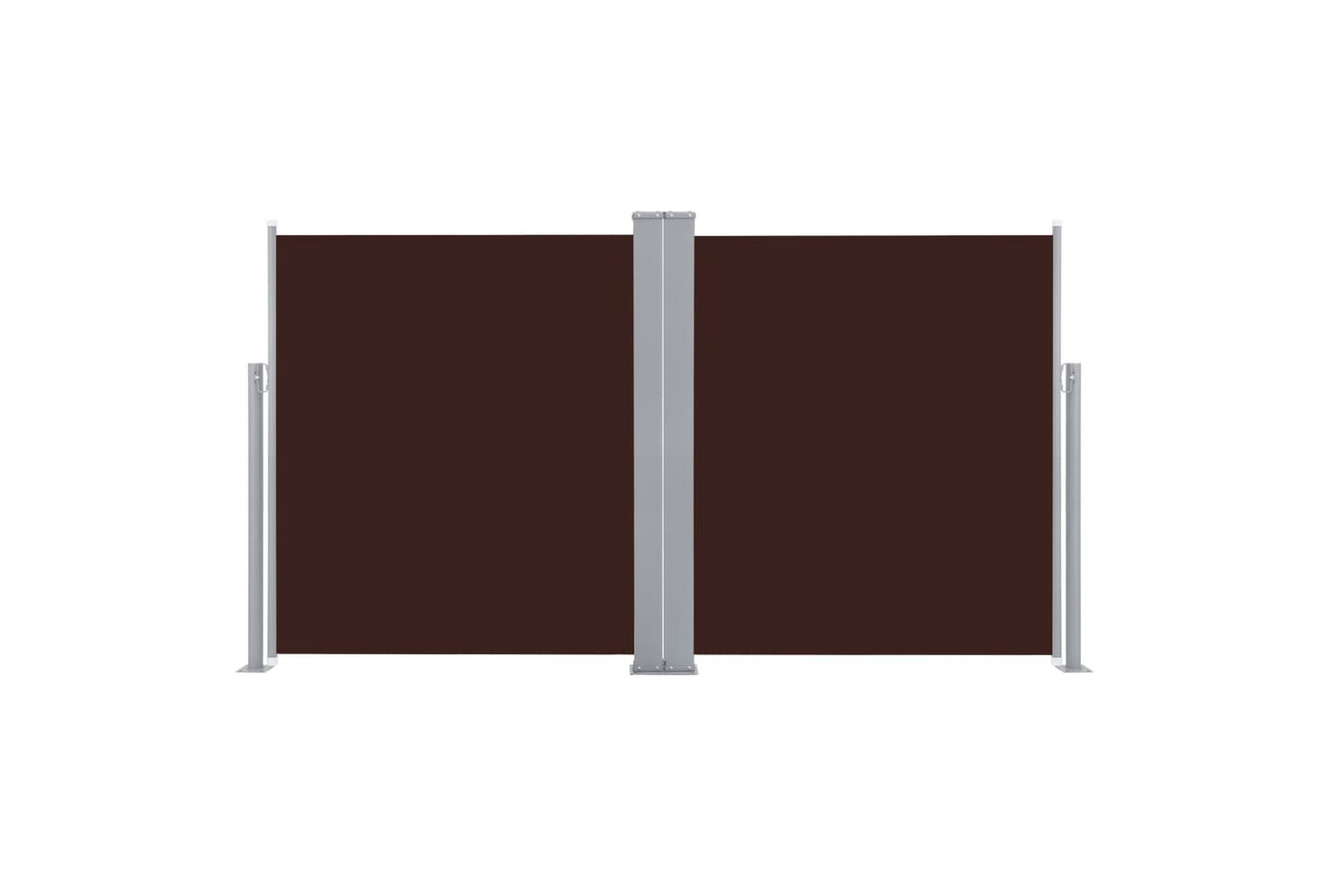 Uttrekkbar sidemarkise 140x600 cm brun - Hagemøbler - Solbeskyttelse - Markiser - Balkongmarkise