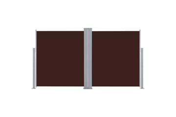 Uttrekkbar sidemarkise 140x600 cm brun - Hagemøbler - Solbeskyttelse - Markiser - Balkongmarkise