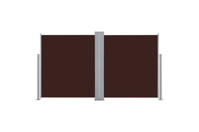 Uttrekkbar sidemarkise 140x600 cm brun - Hagemøbler - Solbeskyttelse - Markiser - Balkongmarkise