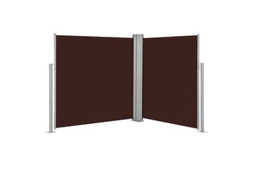 Uttrekkbar sidemarkise 140x600 cm brun - Hagemøbler - Solbeskyttelse - Markiser - Balkongmarkise