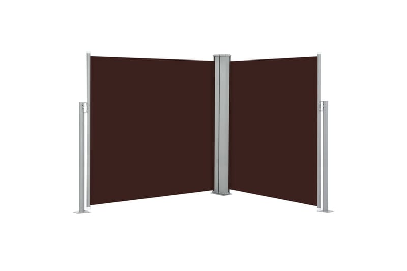 Uttrekkbar sidemarkise 140x600 cm brun - Hagemøbler - Solbeskyttelse - Markiser - Balkongmarkise