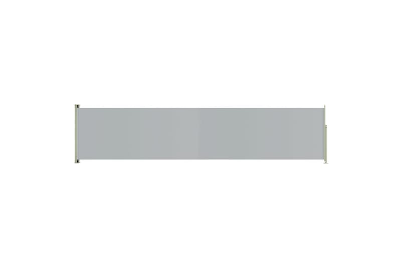 Uttrekkbar sidemarkise 140x600 cm grå - Grå - Balkongmarkise - Markiser - Sidemarkise - Balkongbeskyttelse
