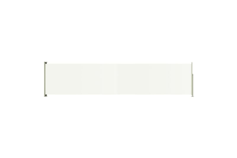 Uttrekkbar sidemarkise 140x600 cm kremhvit - Krem - Hagemøbler - Solbeskyttelse - Markiser - Balkongmarkise