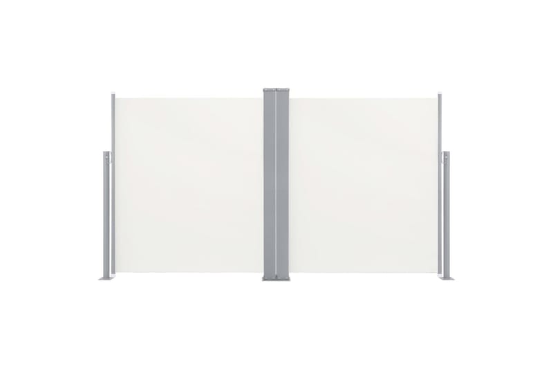 Uttrekkbar sidemarkise 140x600 cm kremhvit - Hagemøbler - Solbeskyttelse - Markiser - Balkongmarkise